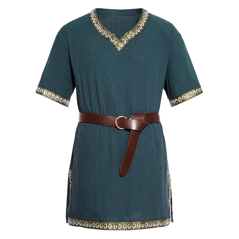 Men's Medieval Viking Tunic Shirt - Short Sleeve LARP