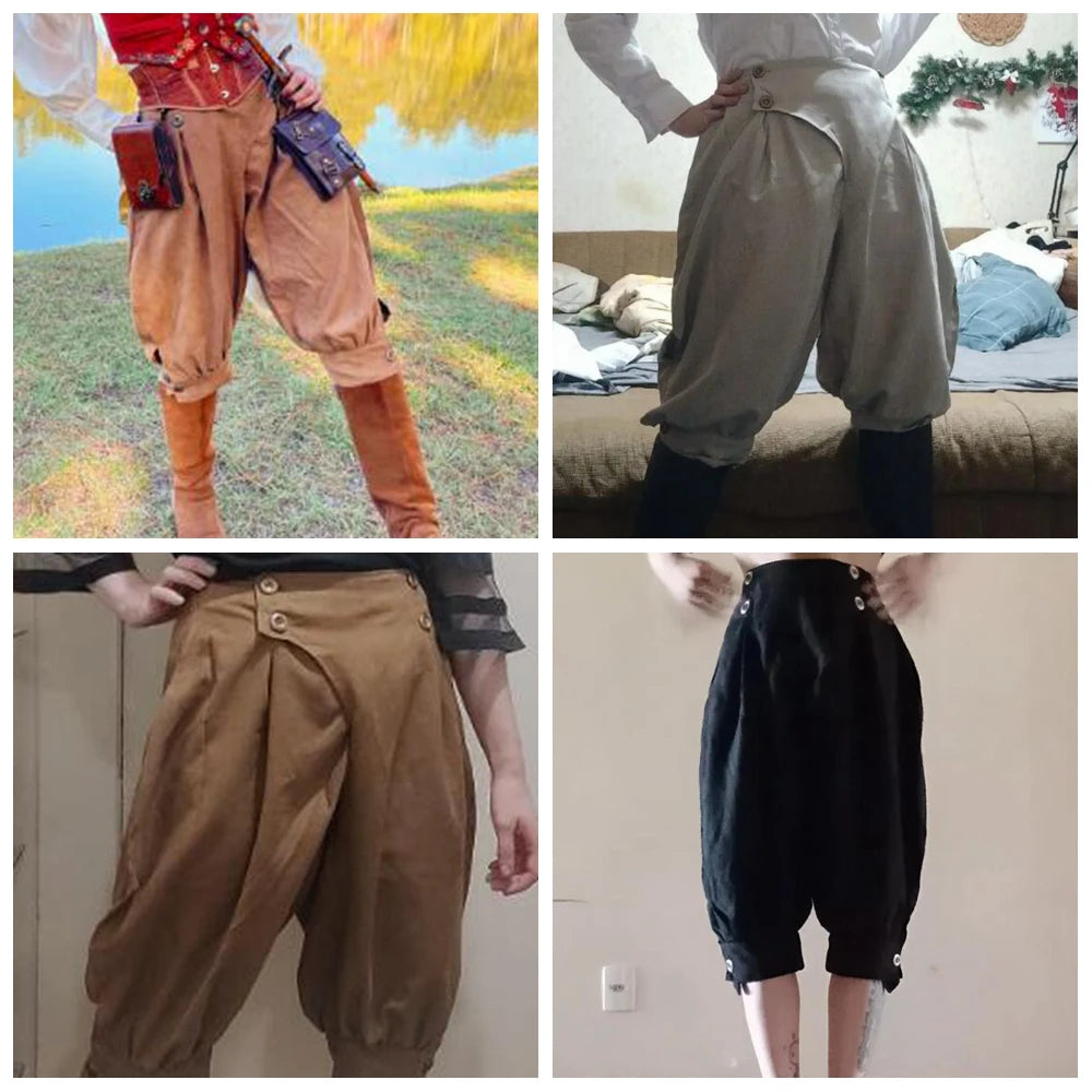 Women's Victorian Pirate Pants - Renaissance Bloomers Trousers