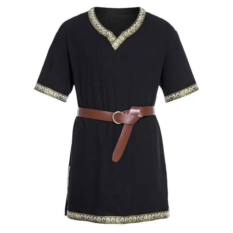 Men's Medieval Viking Tunic Shirt - Short Sleeve LARP