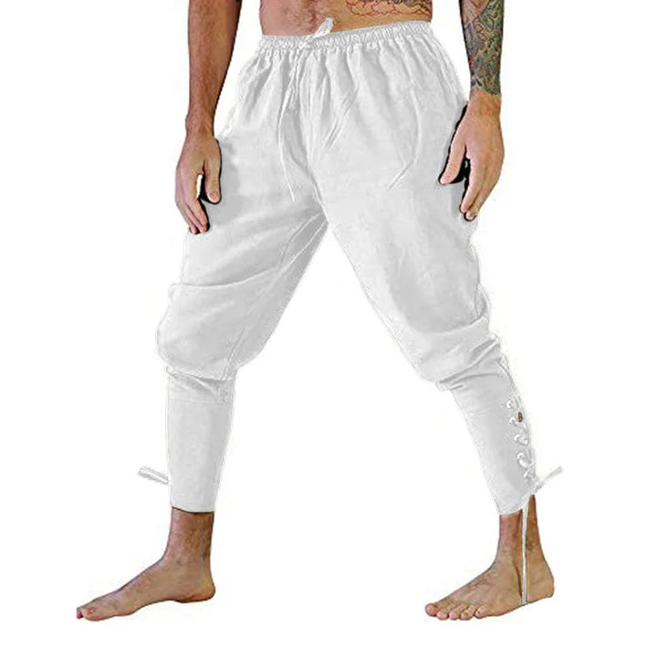 Men's Viking Pirate Lace-Up Pants - Medieval Trousers