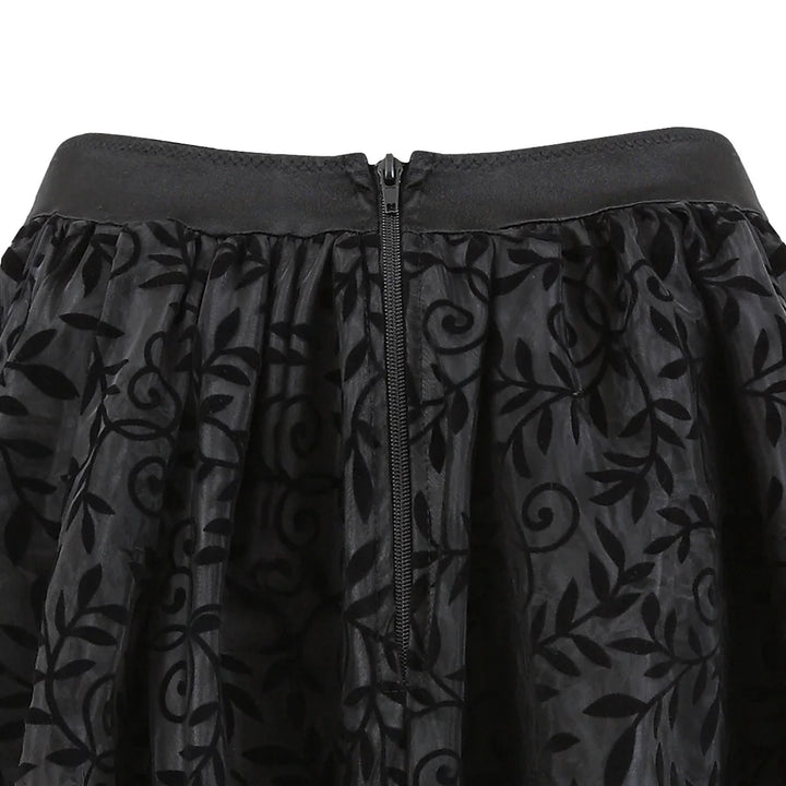 Medieval Steampunk Lace Asymmetrical Skirt