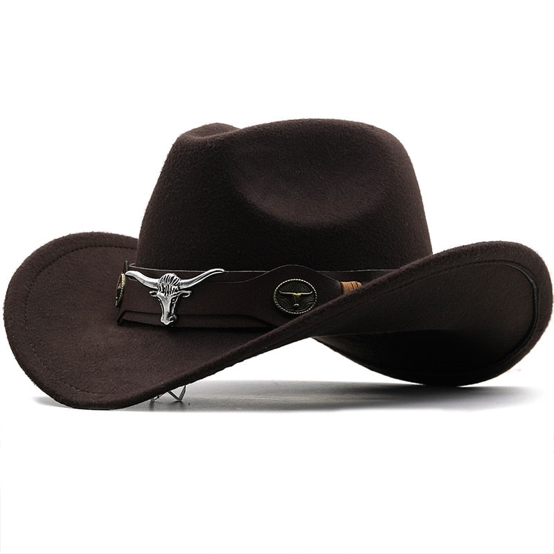 Scarlet Woolen Chapeau: Timeless Western Cowboy Hat