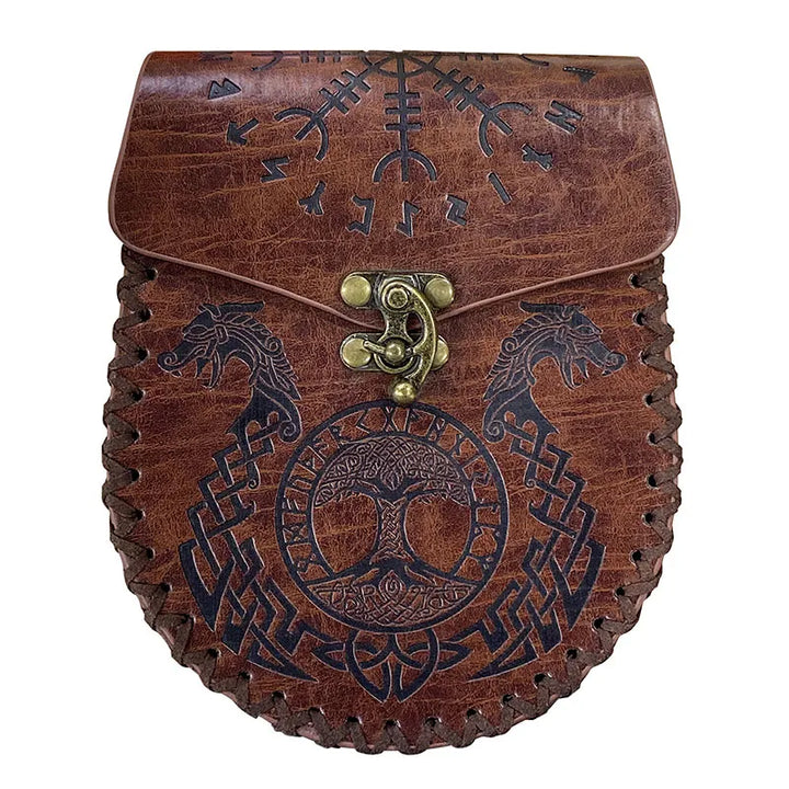 Viking Vintage Belt Bag - Leather Drawstring Bag