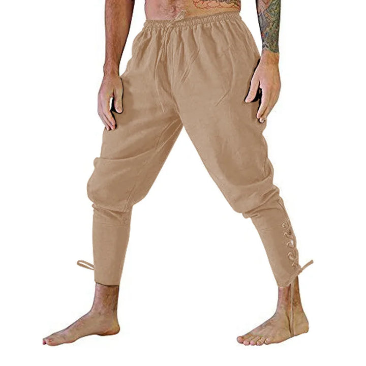 Men's Viking Pirate Lace-Up Pants - Medieval Trousers