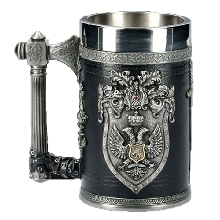 Medieval Viking 3D Retro Resin  Stainless Steel Mug