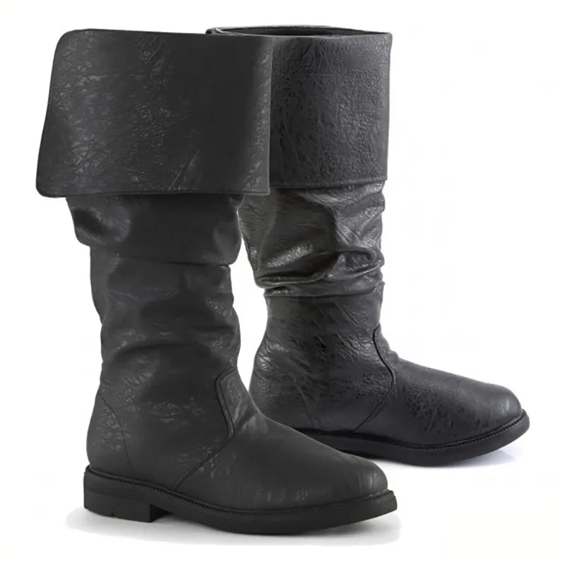 Half Haddock Vintage Boots - Pirate Warrior Leather Boots