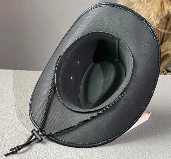 Renaissance Elegance: Faux Leather Cowboy Hat