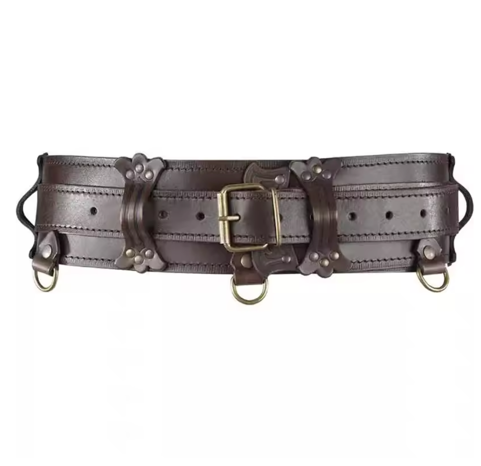 Medieval Leather Belt - Celtic Knight Waistband