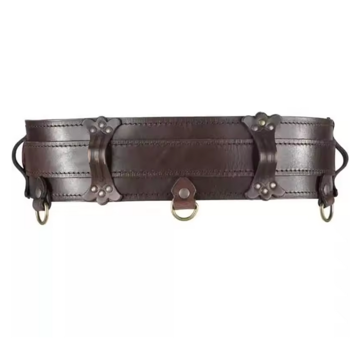 Medieval Leather Belt - Celtic Knight Waistband