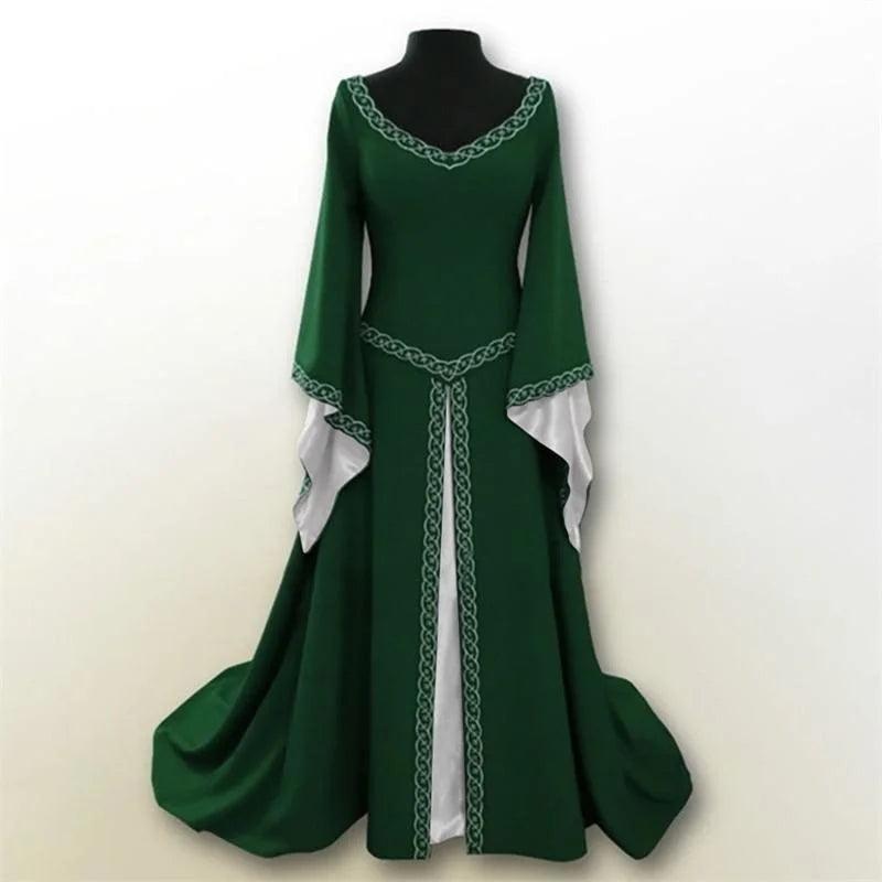 Renaissance Corset Gothic Dress - Vintage Maxi Dress