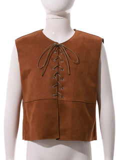 Medieval Renaissance Lace-Up Vest - Kids Halloween Costume - Battling Blades