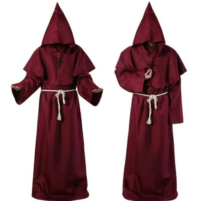 Wholesale Medieval Costume Hooded Cape Wizard Short Cloak