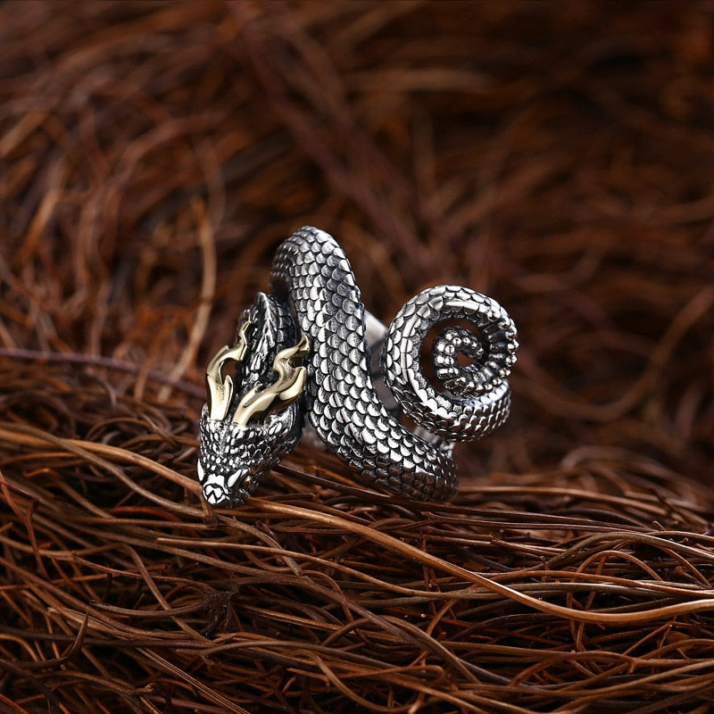 Horned Snake Vintage Ring