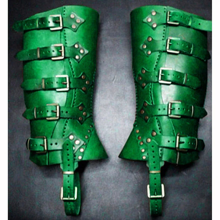 Leg Armor - Renaissance Greaves - Half Chaps- Gaiter- Shoe and Boot Cover