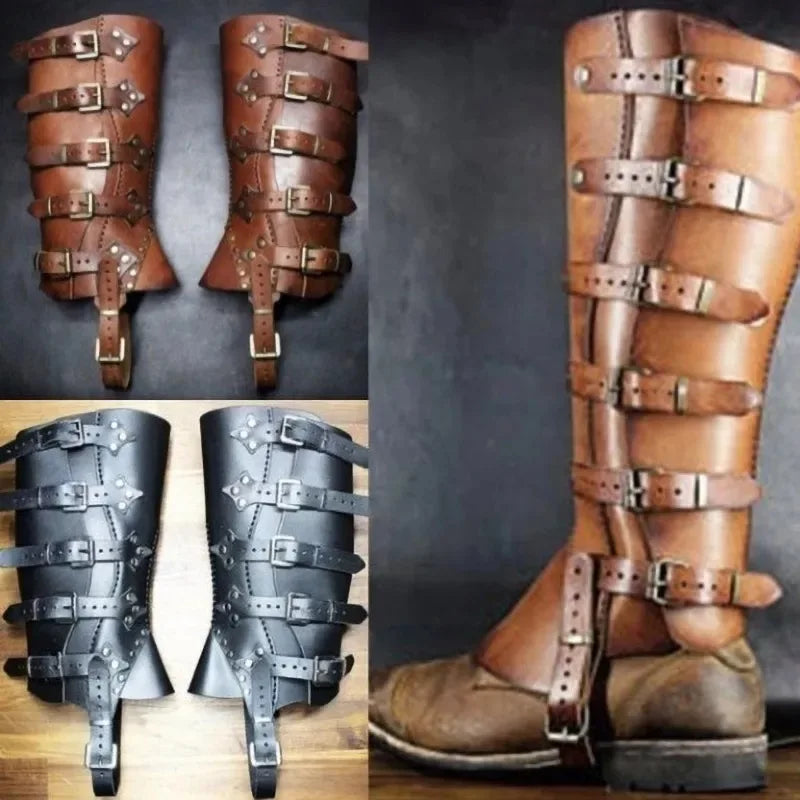 Leg Armor - Renaissance Greaves - Half Chaps- Gaiter- Shoe and Boot Cover