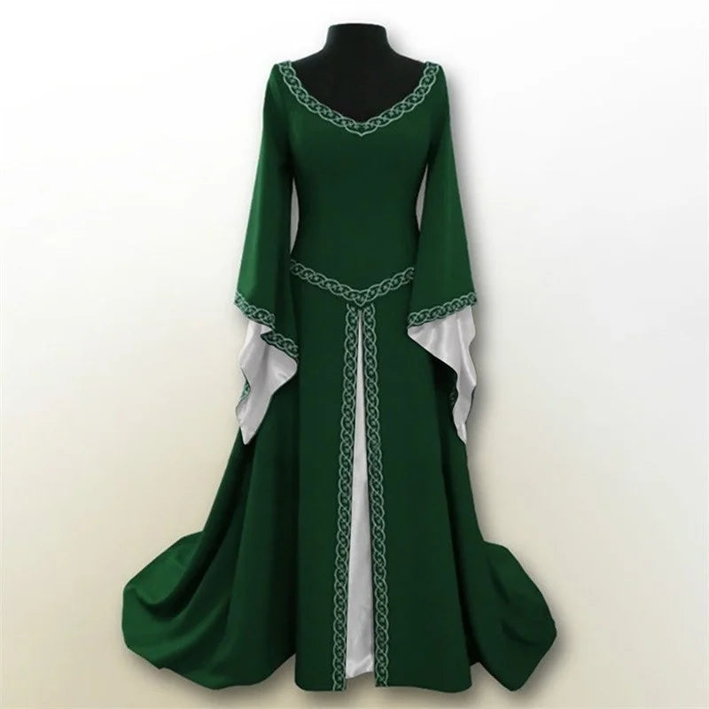 Renaissance Corset Gothic Dress - Vintage Maxi Dress