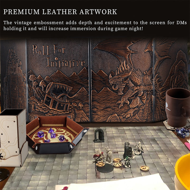 Leather Dungeon Master Screen - Dungeons and Dragons