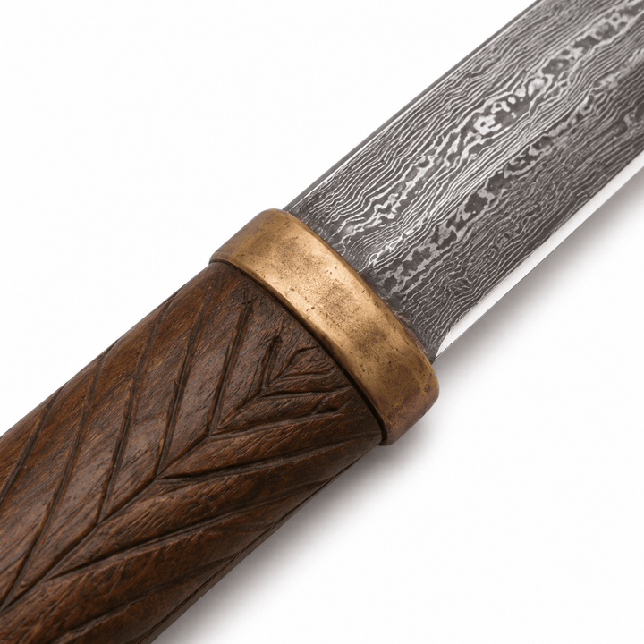 Seax- Damascus Steel Viking Knife- 18" - Battling Blades