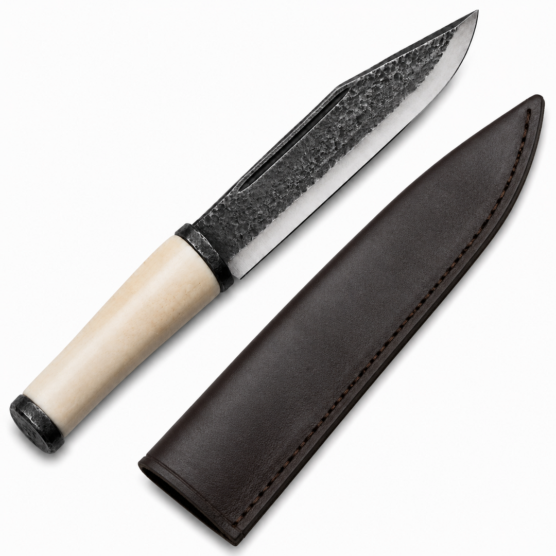 Seax Knife With Leather Sheath