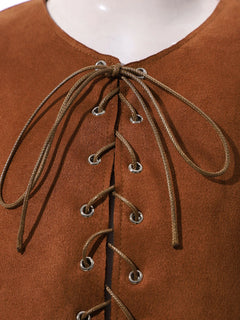 Medieval Renaissance Lace-Up Vest - Kids Halloween Costume - Battling Blades
