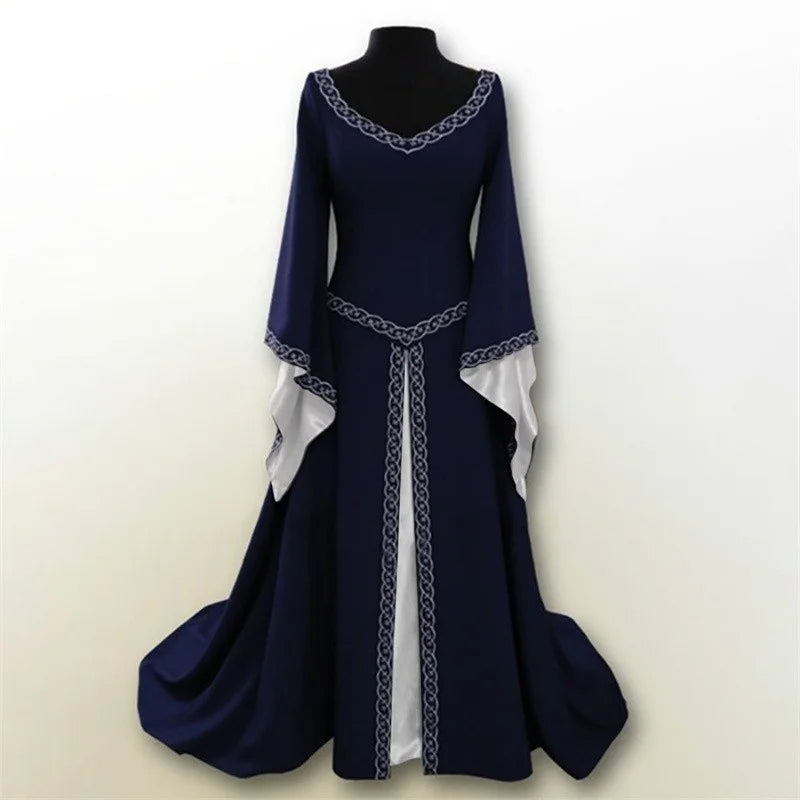 Renaissance Corset Gothic Dress - Vintage Maxi Dress