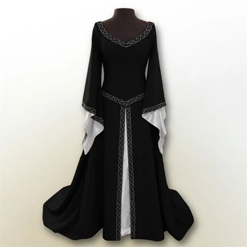 Renaissance Corset Gothic Dress - Vintage Maxi Dress