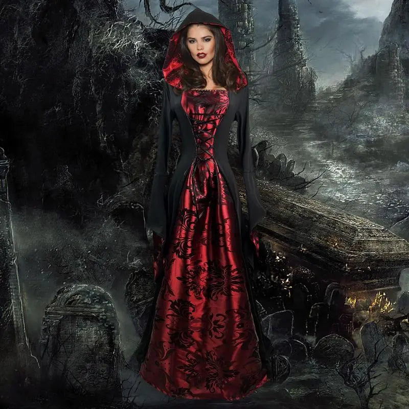 Renaissance Hooded Wicca Long Gown
