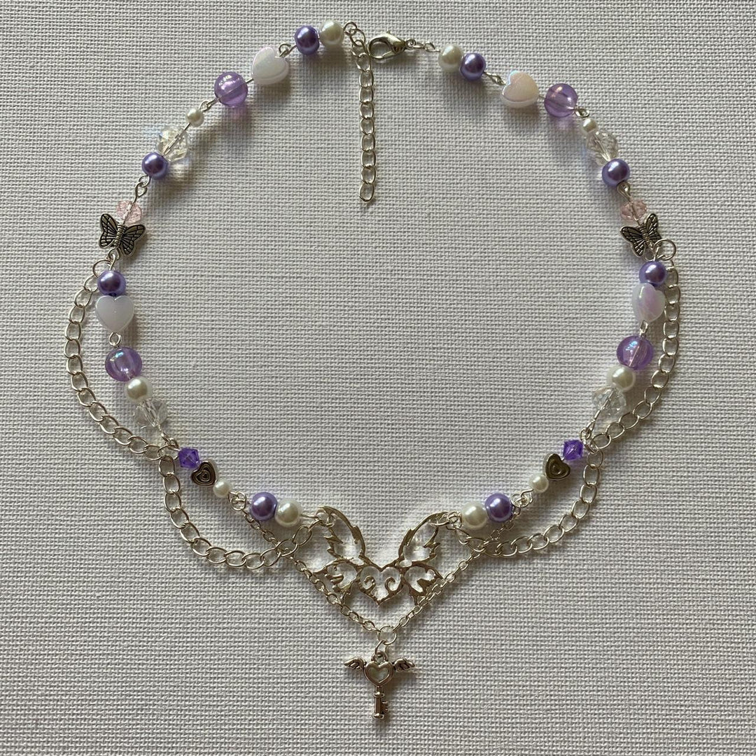 Renaissance Cottagecore Purple Victorian Necklace