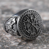 Vintage Viking Double Axe Totem Rings - Pirate Rings