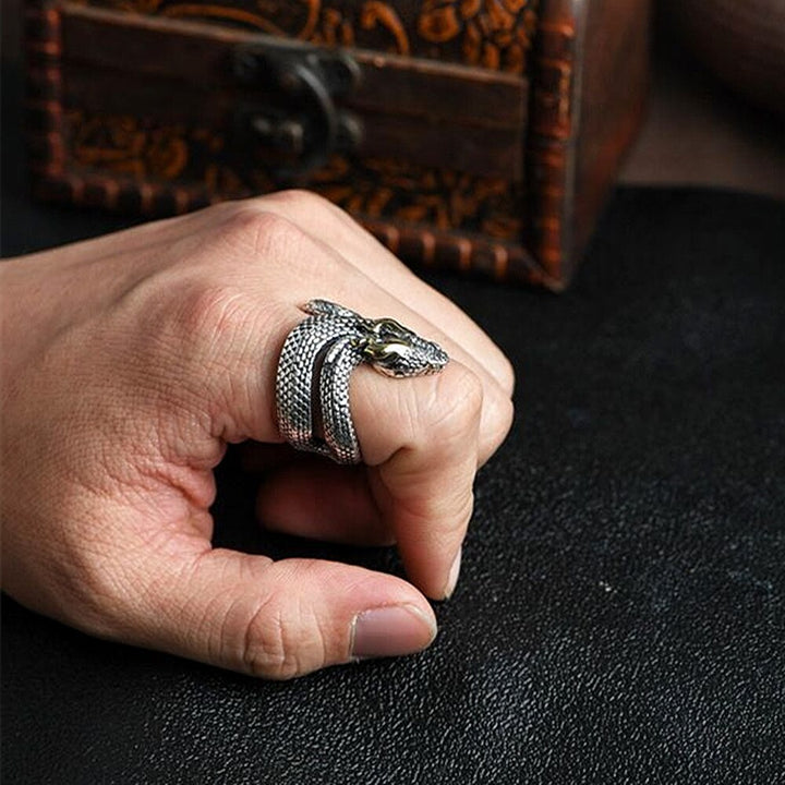 Horned Snake Vintage Ring