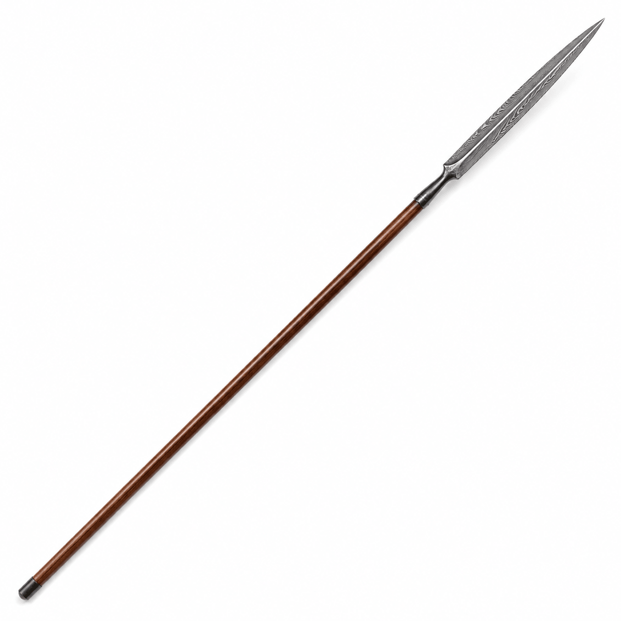 Yari - Damascus Steel- Japanese Spear - 74" - Battling Blades