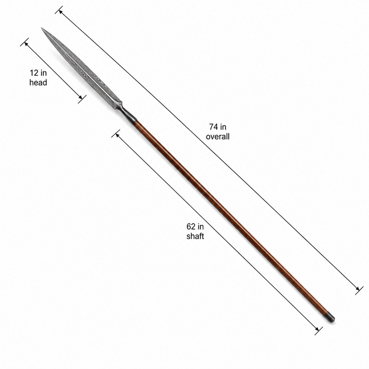Yari - Damascus Steel- Japanese Spear - 74" - Battling Blades