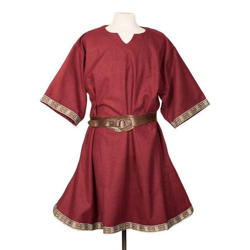 Women Viking Tunic Vintage Medieval Costume Tops Female Fantasy Short Sleeve Blouse Pirate Short T Shirts