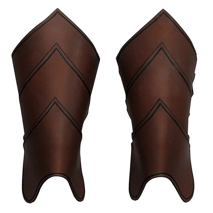 Medieval Larp Leather Leg Armor Gothic Greaves Gaiter Viking Knight Cosplay Kit Costume Rider Shoe Boot Cover Half Chaps for Men