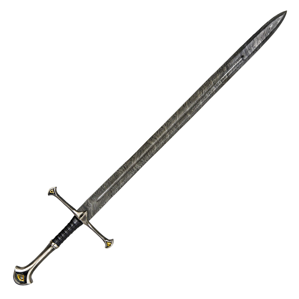 Zweihänder Sword- High Carbon Damascus Steel - 48" - Battling Blades
