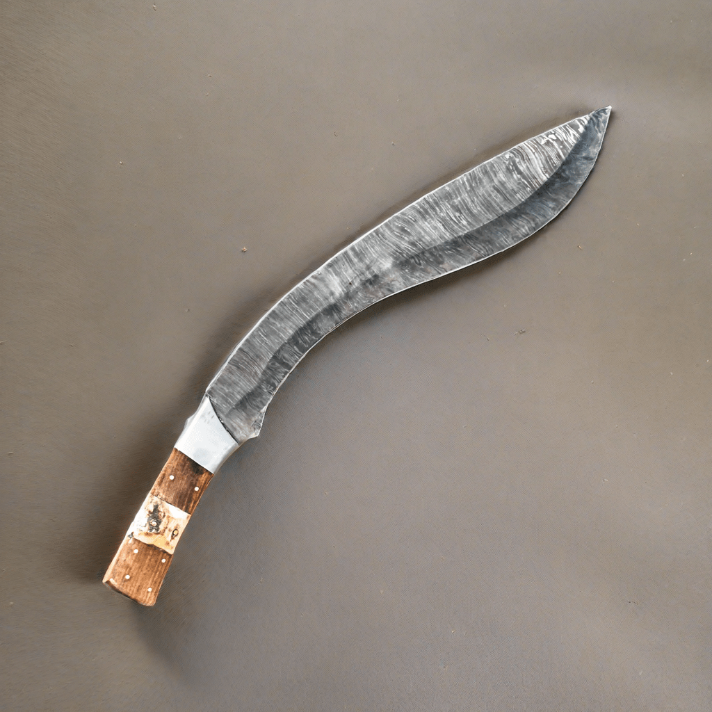 Gurkha Kukri Knife- High Carbon Damascus Steel- 21" - Battling Blades