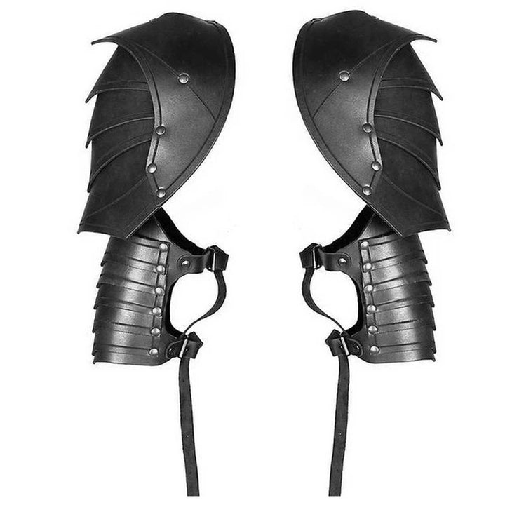 Vintage Medieval Knight Soldier Shoulder Guard Leather Segmental Spaulder Armor Steampunk Gothic Pirate Prince Cosplay Costume