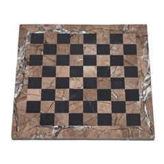 Marble Chess Set- Marina and Black Marble Chess Board with Pieces- 12" - Battling Blades