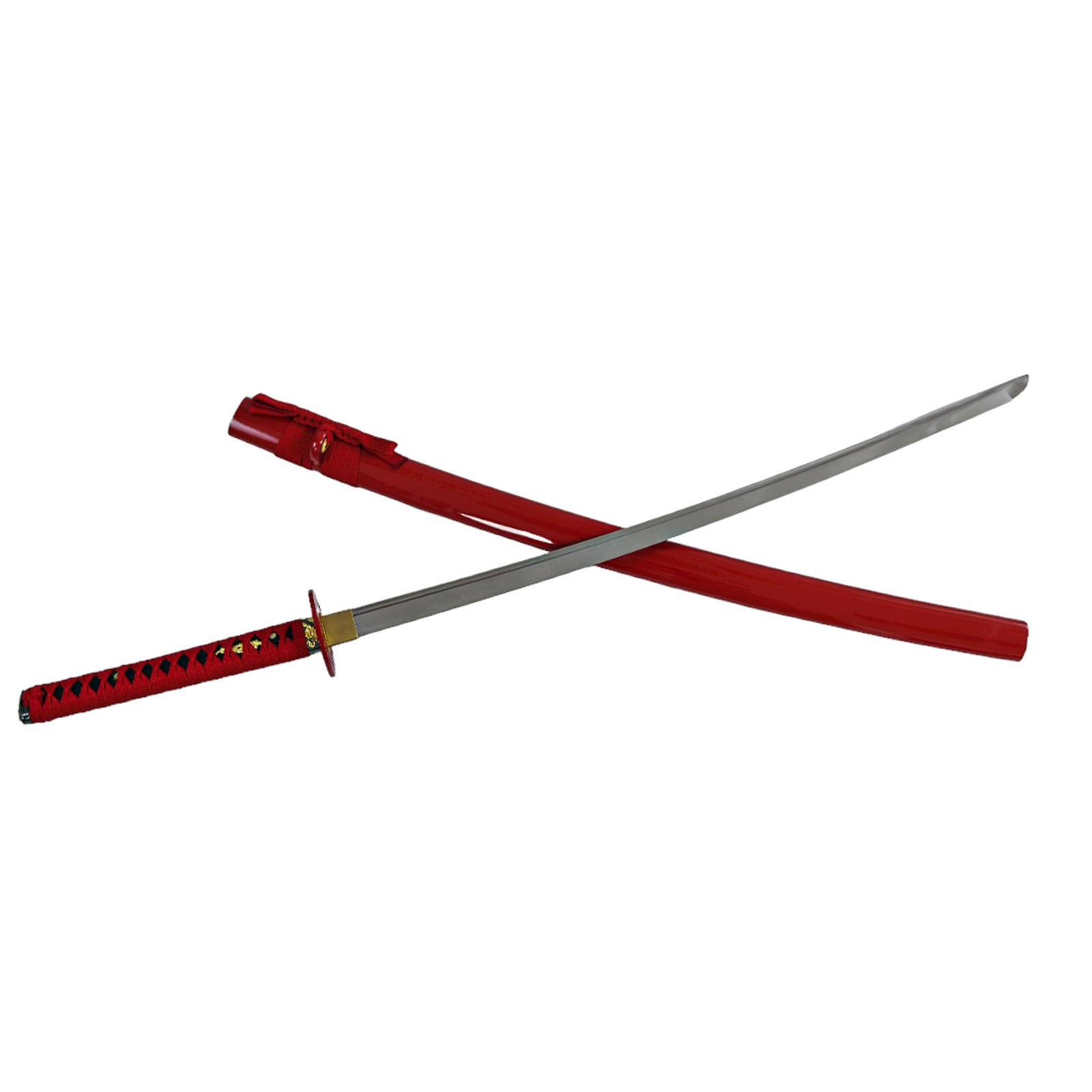 Red Katana Sword- High Carbon 1095 Steel Sword - 41" - Battling Blades