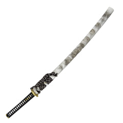 White Katana Sword- High Carbon 1095 Steel Sword - Smokey White Sword- 41" - Battling Blades