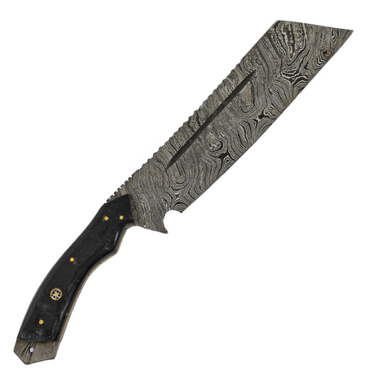 Tracker Knife- High Carbon Damascus Steel Blade- Hunting Knife- 13"