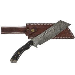 Tracker Knife- High Carbon Damascus Steel Blade- Hunting Knife- 13" - Battling Blades