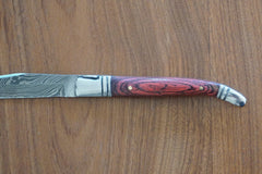 Steak Knife- High Carbon Damascus Steel Blade - Battling Blades