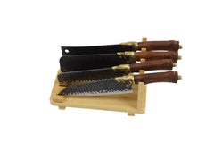 Kitchen Knife Set- Dishwasher Safe Stainless Steel- 4 Lion Knife Set - Battling Blades
