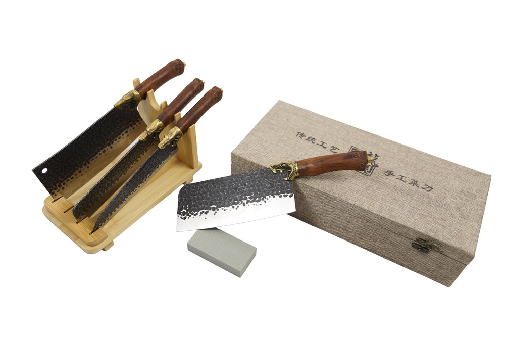 Kitchen Knife Set- Dishwasher Safe Stainless Steel- 4 Lion Knife Set