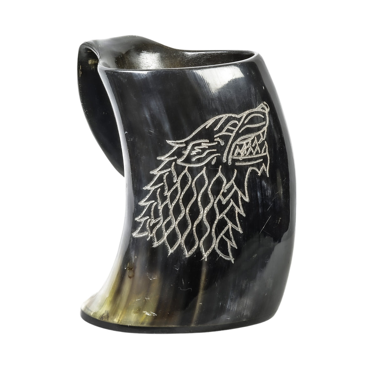 Wolf Horn Mug- Extra Large Tankard- 32 Fl Oz - Battling Blades
