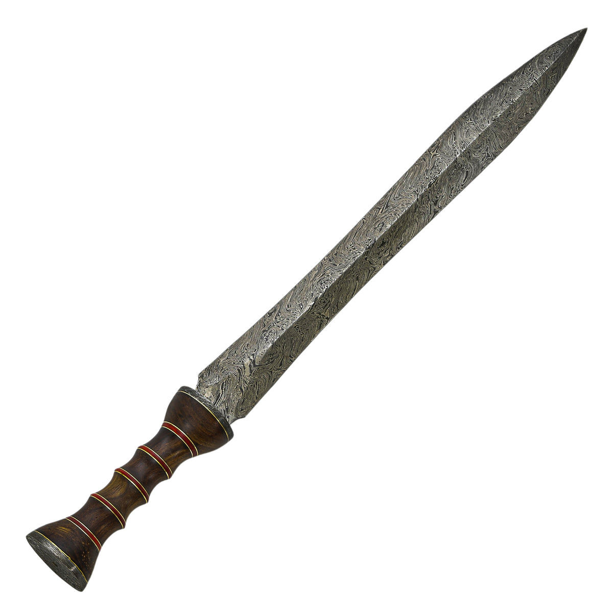 Fulham Gladius Sword - High Carbon Damascus Steel - 23.5" - Battling Blades