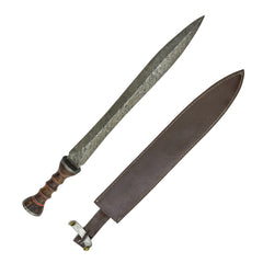 Fulham Gladius Sword - High Carbon Damascus Steel - 23.5" - Battling Blades