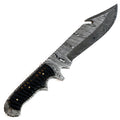 Bowie Knife- Outdoors- High Carbon Damascus Steel Blade- Hunting Knife - 12"