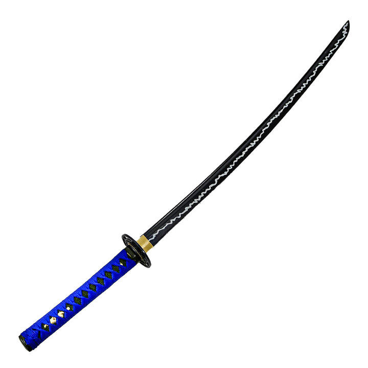 Black Lightning Katana - Blue Handle - High Carbon 1095 Steel Sword - 40.5"